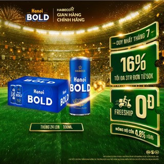 Bia Hanoi BOLD - Nồng độ cồn 4,8% - Thùng 24 lon 330ml/lon