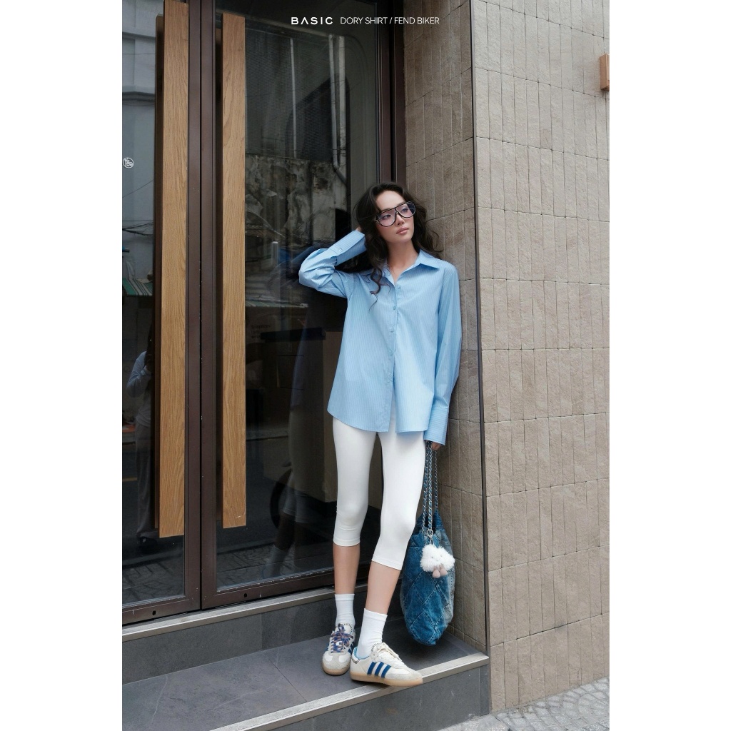 Quần biker dáng lửng thun dành cho nữ BASIC FEND BIKER