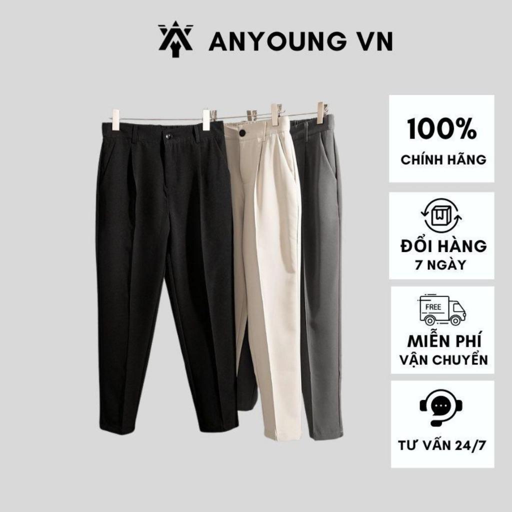 Quần Baggy Nam ANYOUNG quần baggy ống suông QD329
