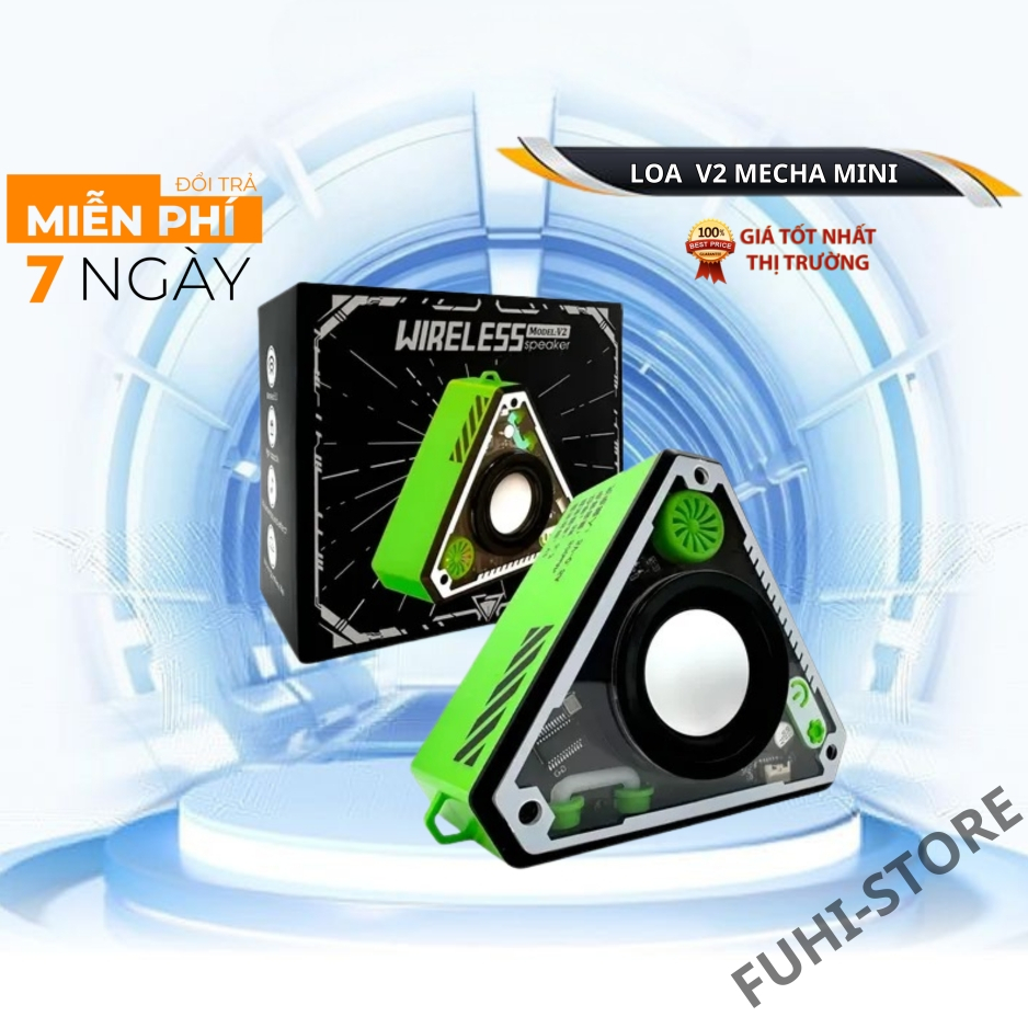 Loa Bluetooth Không Dây Loa Siêu Trầm Để Bàn V2 Mecha Di Động Nhỏ Gọn Kết Nối Nhanh