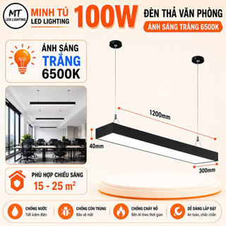 [ Giao Hoả Tốc] Đèn thả văn phòng cao cấp 1,2m 36w bản 70mm, 100mm 200mm 300mm