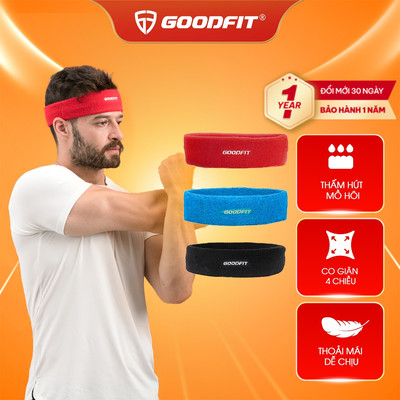 Băng đô thể thao headband goodfit co giãn 4 chiều, thấm hút mồ hôi