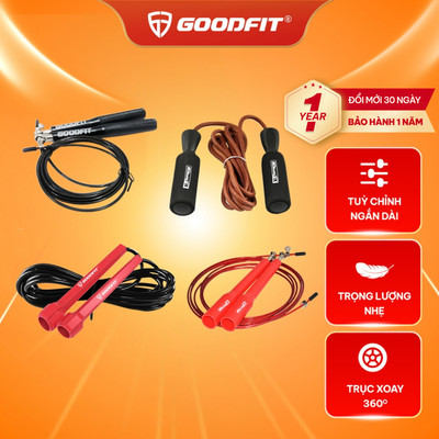 Dây nhảy thể dục GoodFit siêu nhẹ, siêu bên, tùy chỉnh độ dài linh hoạt