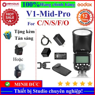 Đèn Flash Godox V1-Mid-Pro, V860II, V860III, TT685II, TT600 Cho Canon, Sony, Nikon, Fuji MINH ĐỨC CAMERA