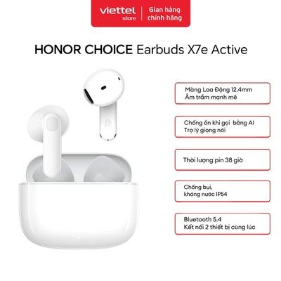 Tai Nghe Bluetooth Honor Choice Earbuds X7e Active | Thời Lượng Pin 38 Giờ | Bluetooth 5.4 | IP54