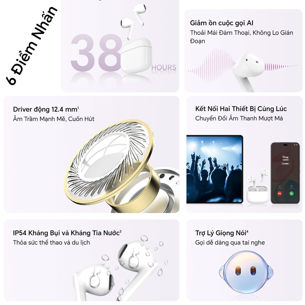 Tai Nghe Bluetooth Honor Choice Earbuds X7e Active | Thời Lượng Pin 38 Giờ | Bluetooth 5.4 | IP54 | BigBuy360 - bigbuy360.vn