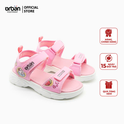 Sandal Kids URBAN FOOTPRINT SD2702 Quai Dán Happy Cat - Trắng - Hồng