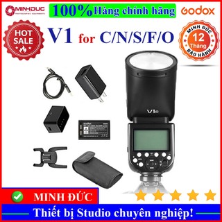 Đèn Flash Godox V1 cho máy ảnh Canon, Sony, Nikon, Fuji, Olympus. Chính hãng MINH ĐỨC