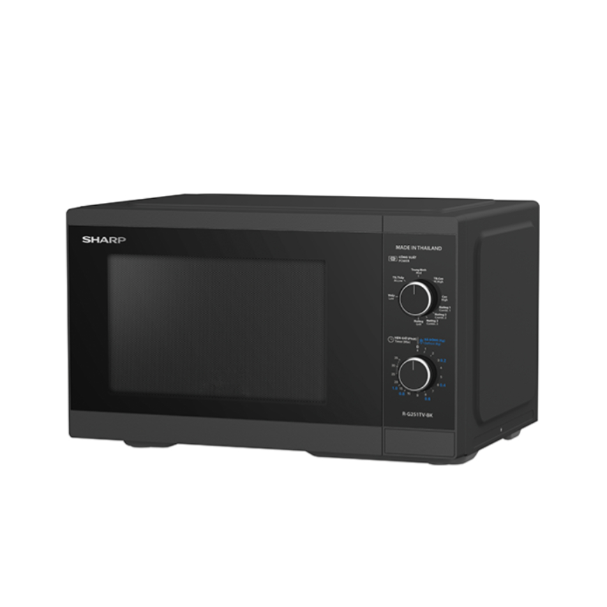 [CHÍNH HÃNG] Lò vi sóng có nướng 25L Sharp R-G251TV-SL / R-G251TV-BK - 5 mức công suất - 3 Chức năng