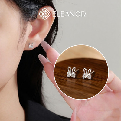 Bông tai nữ chuôi bạc 925 Eleanor Accessories hình con thỏ phụ kiện trang sức khuyên tai 12144