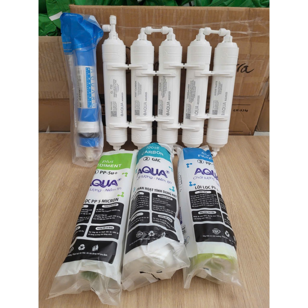 Combo 9 Lõi Lọc Nước AQUA 123456789 - Lọc sạch vi rut ,vi khuẩn
