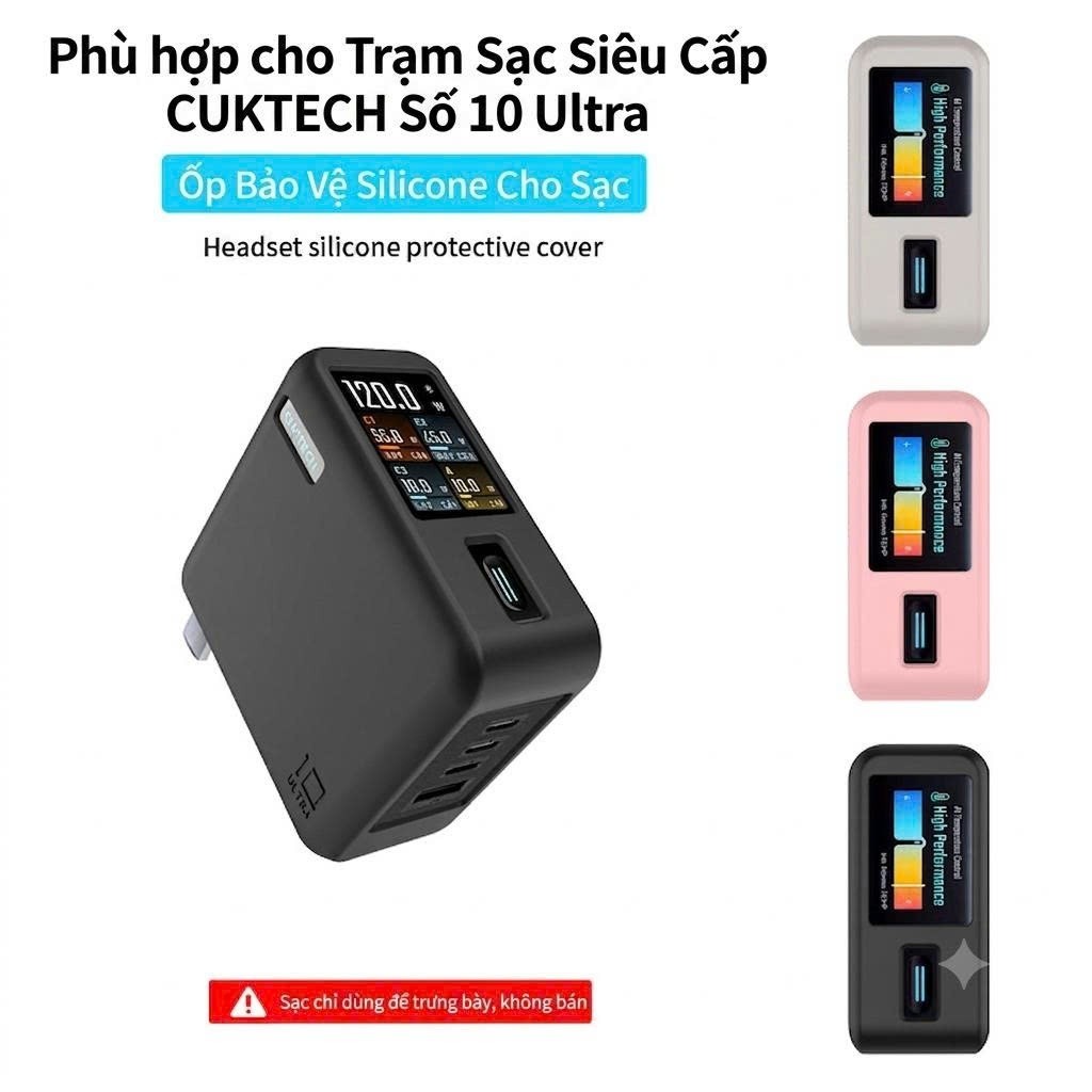 Ốp Bảo Vệ Silicon Cho Cuktech 10 Ultra AD1204  🔥 ĐẶC ĐIỂM NỔI BẬT  ✔ Thiết kế chuẩn form dành riêng 