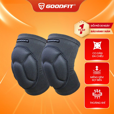 Bó gối thể thao chính hãng GoodFit GF524K có đệm đầu gối, co giãn đa chiều