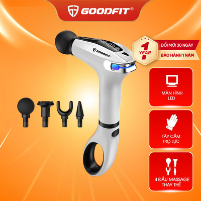 Máy massage cầm tay chính hãng GOODFIT GF01MG có tay cầm trợ lực có thể tháo rời