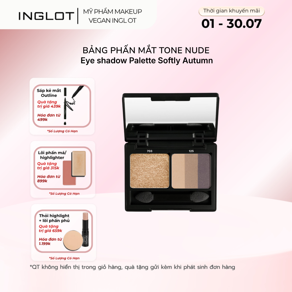 Bảng Phấn Mắt Inglot Softly Autumn – Tone Nude