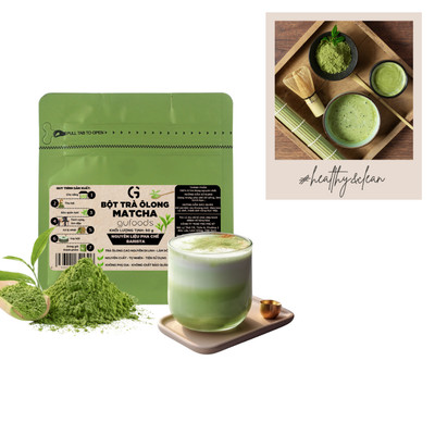 Bột Matcha trà Ôlong GUfoods - Pha chế Barista, Giàu EGCG và chất chống oxy hóa, Vị umami (5g/50g)