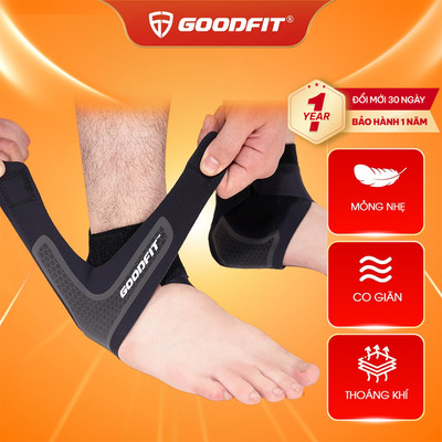 Băng quấn cổ chân, mắt cá chân, băng cổ chân đá bóng chính hãng GoodFit GF611A, mỏng nhẹ thoáng khí