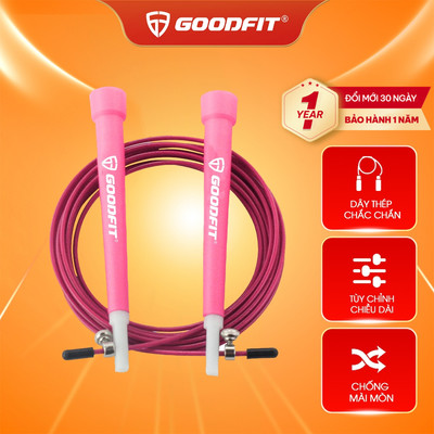 Dây nhảy thể dục chính hãng GoodFit GF904JR lõi thép siêu bền, hỗ trợ tập thể dục giảm cân, đốt mỡ