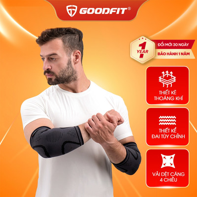 Băng bảo vệ khuỷu tay thể thao, tập Gym co giãn đàn hồi GoodFit GF402E
