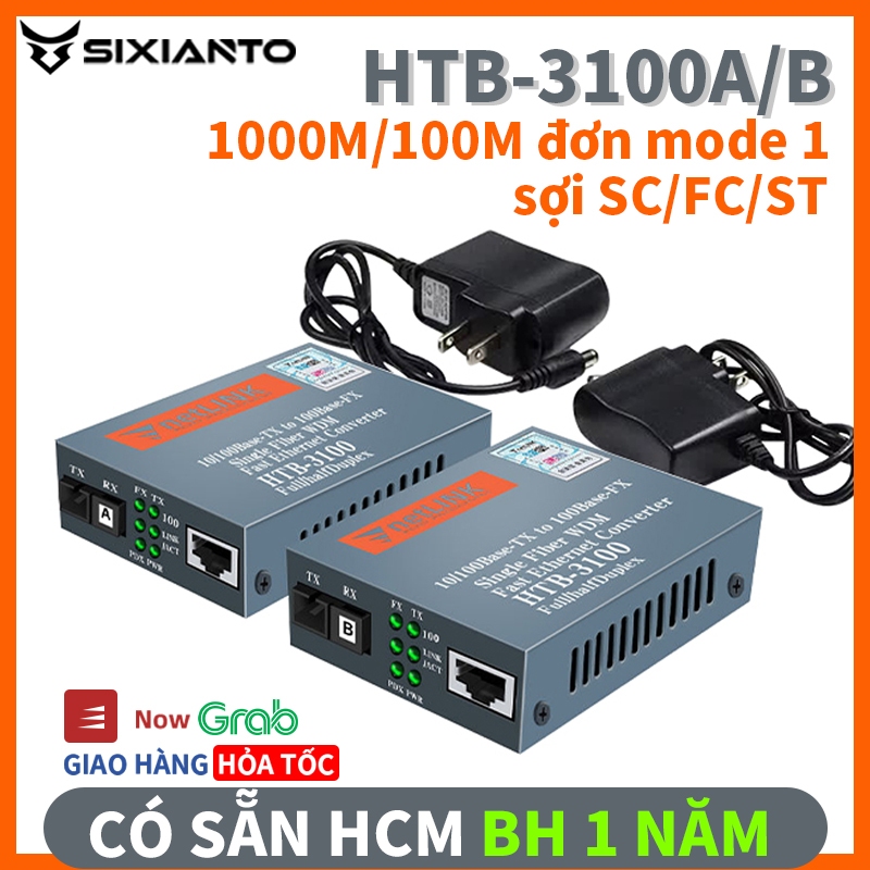 NetLink converter 1000m bquang bộ chuyển đổi quang điện media converter bộ chuyển đổi cáp quang 1 sợ