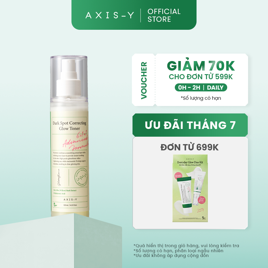 AXIS-Y Toner Nước Cân Bằng Mờ Thâm – Sáng Da 98% Glutathione & 5% Niacinamide | Dark Spot Correcting