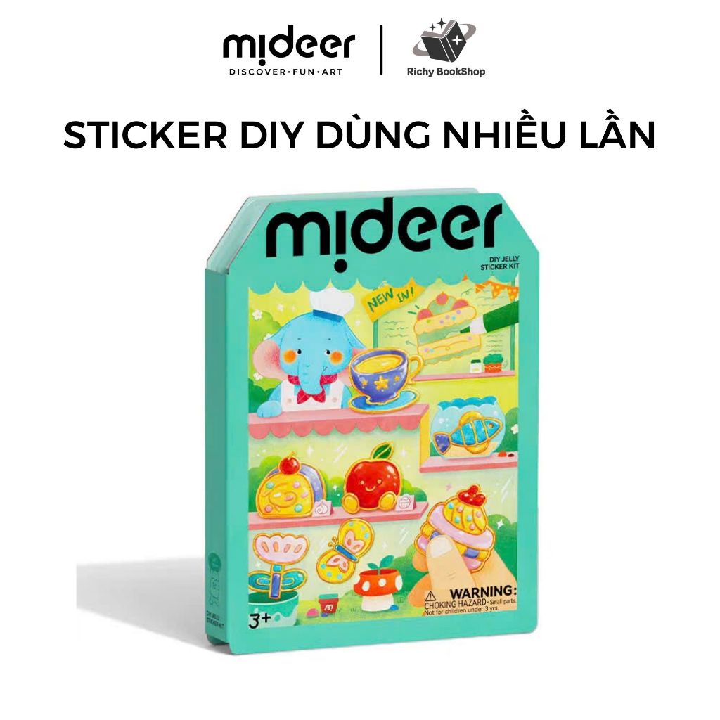 Sticker DIY Cho Bé Mideer DIY Jelly Sticker Kit - Bộ Nhãn Dán Nghệ Thuật Tự Làm Dán Được Nhiều Lần