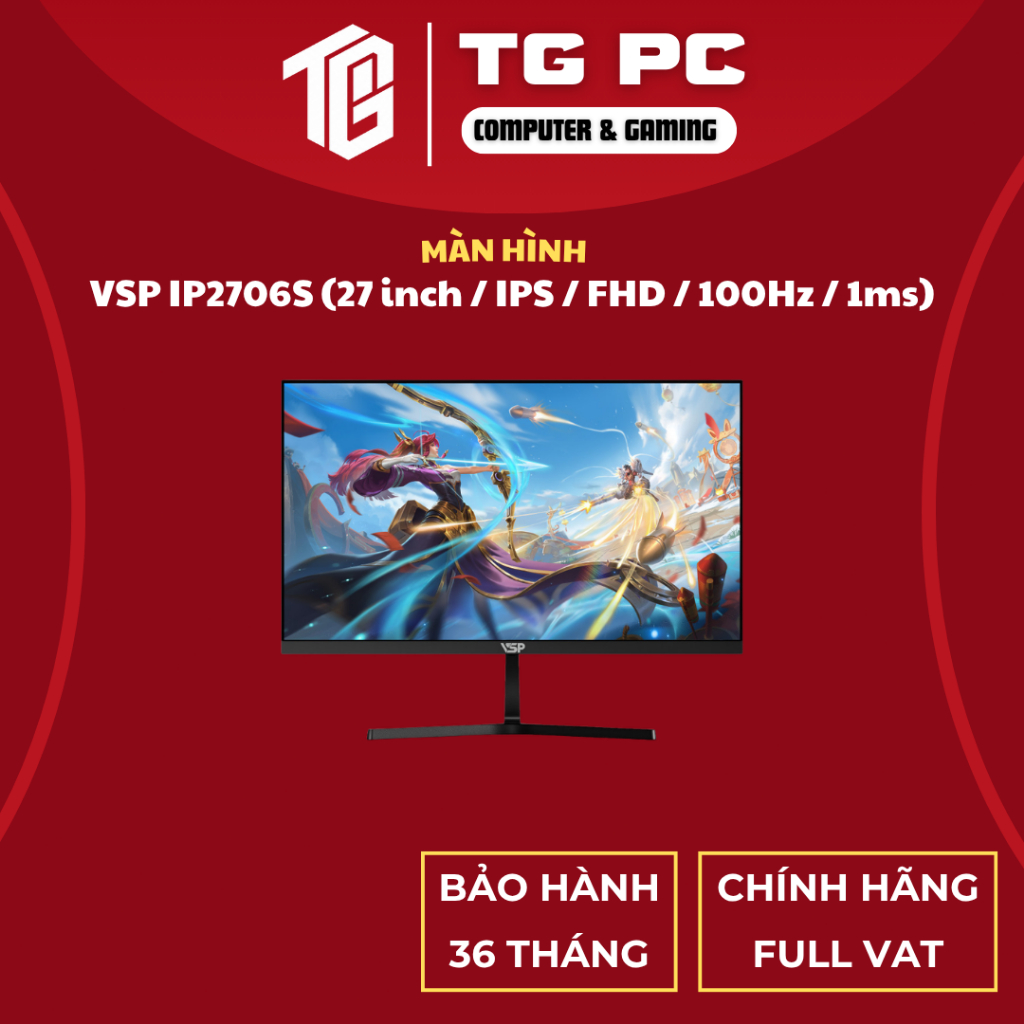 [SẢN PHẨM NEW FULL VAT] Màn Hình VSP IP2706S (27 inch / IPS / FHD / 100Hz / 1ms) - BẢO HÀNH 36 THÁNG