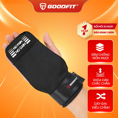 Găng tay tập Gym Lifting bảo vệ lòng bàn tay, có quấn bảo vệ cổ tay GoodFit GF208G