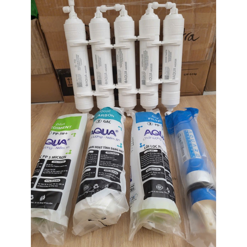 Combo 9 Lõi lọc nước Aqua - Dùng thay thế cho các máy lọc RO