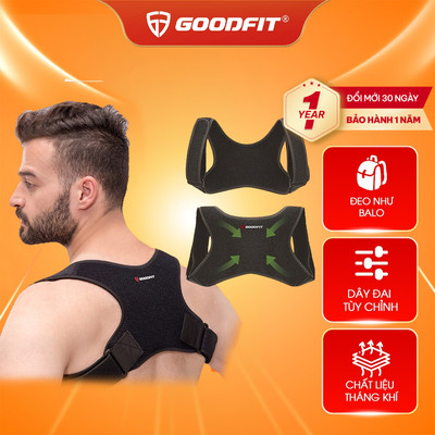 Đai chống gù lưng GoodFit GF711P, đai lưng chống gù định hình cơ thể, giữ thẳng lưng vai, thoáng khí