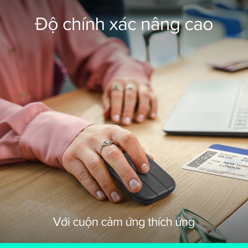 Logitech Mobi Fold - Chuột du lịch di động, Nhỏ và nhẹ, Cuộn cảm ứng, Nhấp im lặng, 4K DPI, Bluetooth | BigBuy360 - bigbuy360.vn