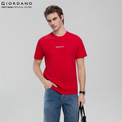 GIORDANO Áo Thun Nam Ngắn Tay In Hình Message Graphic Tee 01096302