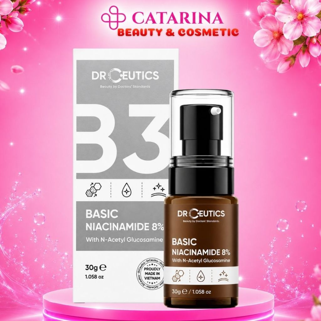 Serum DrCeutics Niacinamide 8% 30ml | Tinh chất hỗ trợ giảm mụn, kiềm dầu, sáng da