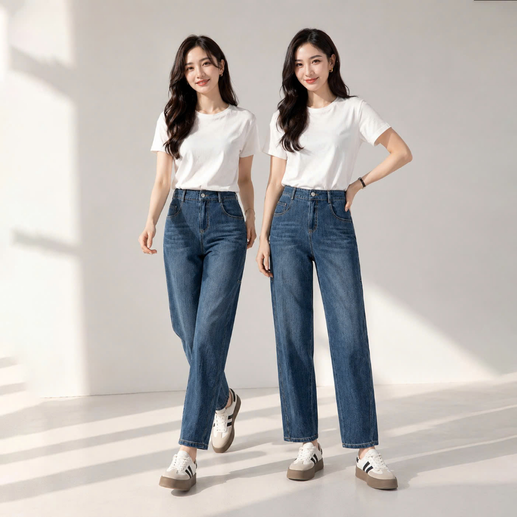 LIGAM - MINTY BAGGY JEANS