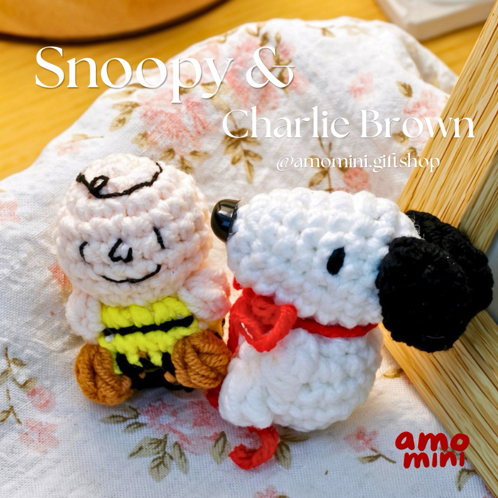 Móc Khoá Len Snoopy & Charlie Brown | [Ảnh thật + Hoả Tốc] Amomini | Snoopy & Charlie Brown