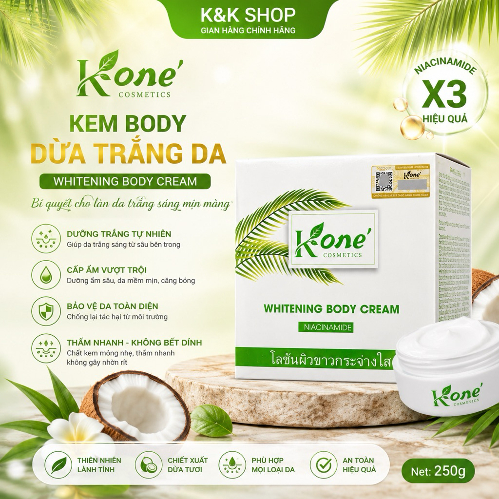 body sữa dừa kone thailand chính hãng