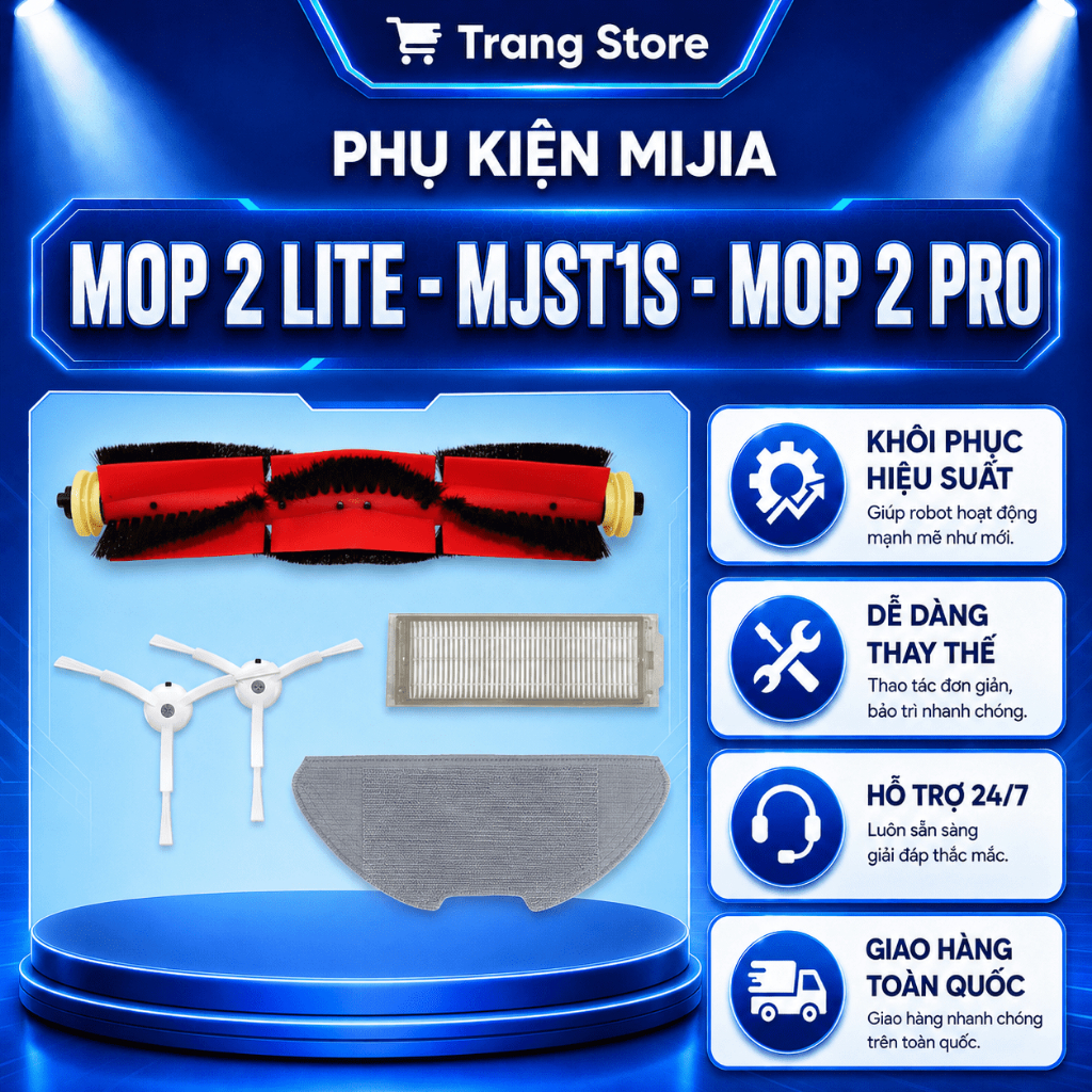 Phụ kiện Robot hút bụi Mijia Mop 2 Lite, Mop 2 Pro, MJSTL, MJSTS1 - Phụ kiện thay thế