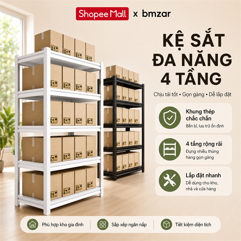 BMZAR Kệ đựng đồ gia dụng nhiều tầng Kệ Sắt Đa Năng Đựng đồ  những cái kệ  [ Phí Ship Rẻ Hơn Shop Kh