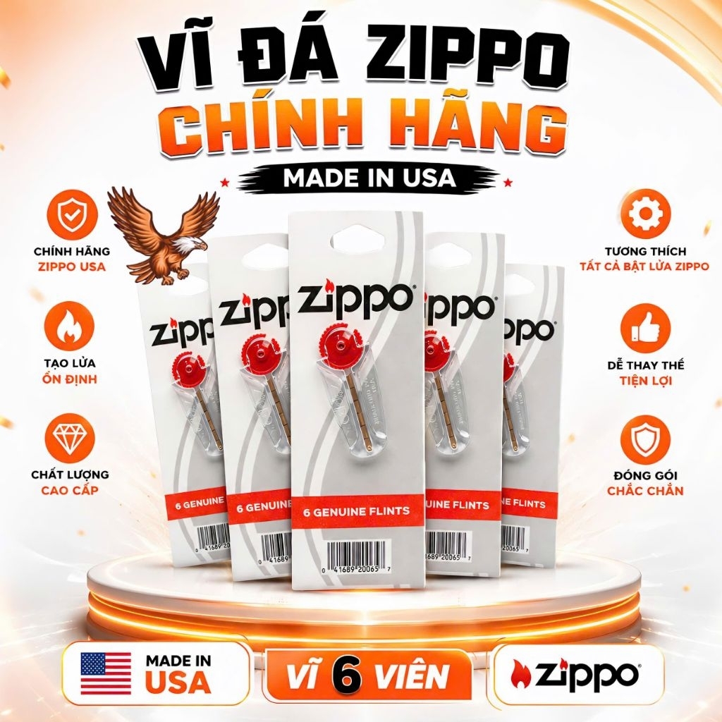 [Phụ kiện Zippo] Vĩ đá lửa Zippo chính hãng