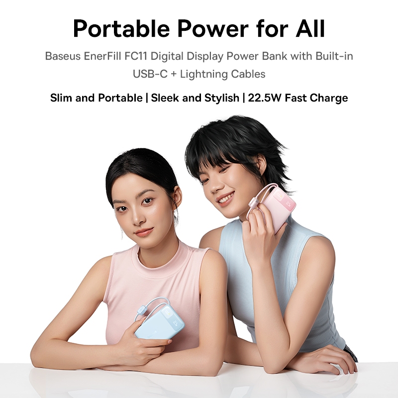 [MỚI VỀ - SẠC 3C SIÊU MỎNG] Sạc Dự Phòng Baseus FC11 10000mAh & 20000mAh 22.5W & 45W Chứng Nhận CCC, Mỏng Nhẹ Kèm 2 Cáp | BigBuy360 - bigbuy360.vn