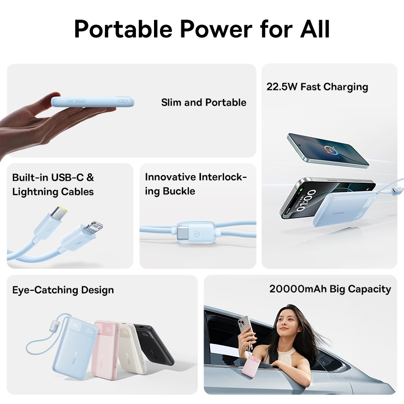 [MỚI VỀ - SẠC 3C SIÊU MỎNG] Sạc Dự Phòng Baseus FC11 10000mAh & 20000mAh 22.5W & 45W Chứng Nhận CCC, Mỏng Nhẹ Kèm 2 Cáp | BigBuy360 - bigbuy360.vn
