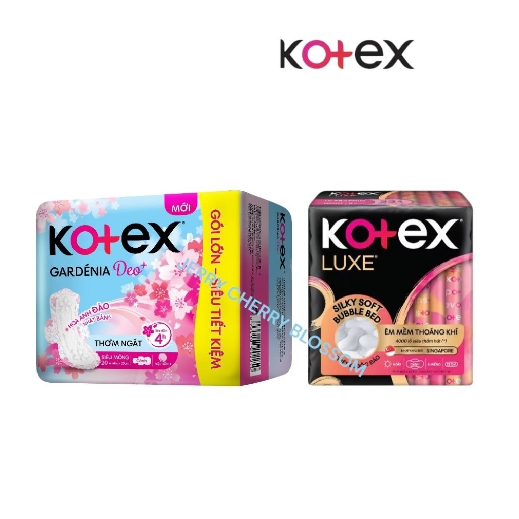 1 gói Kotex Hoa Anh Đào 20 miếng/ Luxe 8miếng siêu mỏng mỏng