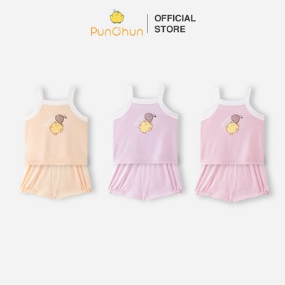 [PUNCHUN 6M - 5Y] Bộ quần áo ba lỗ Punchun Cup tennis cho bé gái