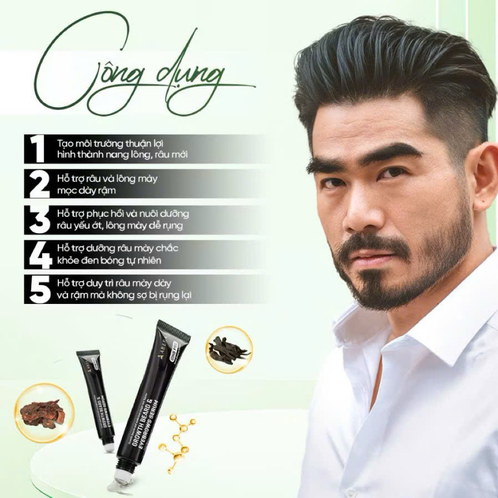 Serum mọc râu và lông mày Abera GinB Pro