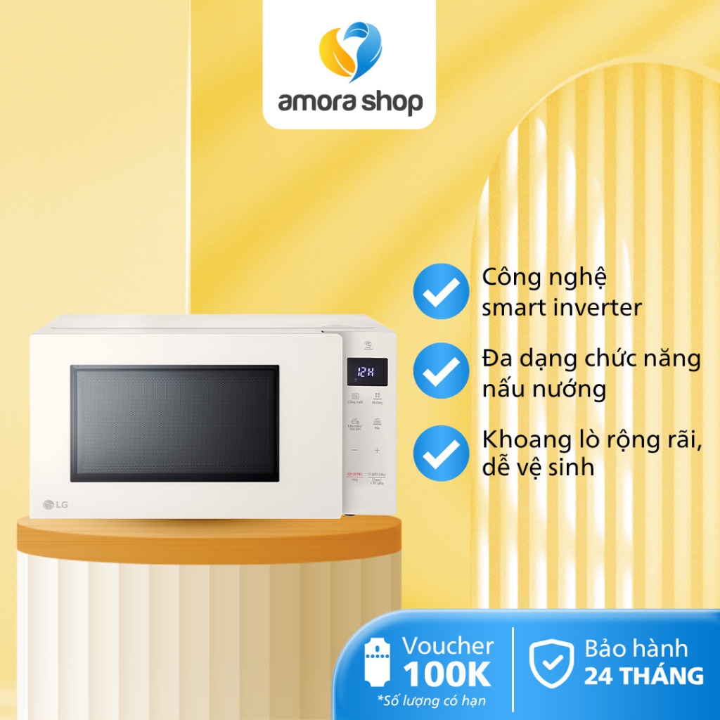 Lò Vi Sóng LG NeoChef 25L Inverter màu Be MS2535GIK.BSEPLVN