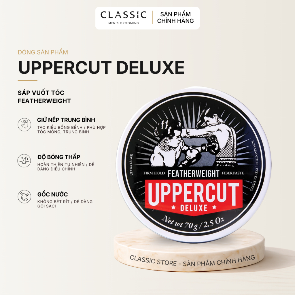 Sáp Vuốt Tóc Uppercut Deluxe Featherweight Pomade