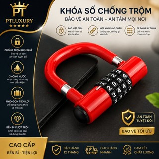 Ổ khoá 4 số PTLUXURY  kiểu dáng chữ U loại cao cấp,an toàn chống trộm,bảo mật cao