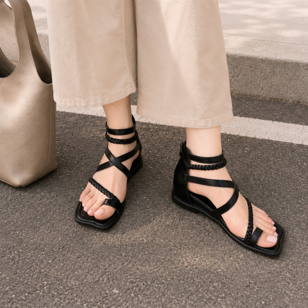 Giày Sandal Chiến Binh Xỏ Ngón Cao Cấp, Chính Hãng KAILI, N03, Đế độn 3.5 Phân Sandal Nữ, Boot Nữ
