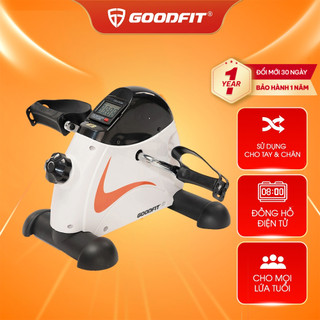 Xe đạp phục hồi chức năng GoodFit GF001PA tùy chỉnh độ nặng, xe đạp mini tập thể dục có màn hình LCD