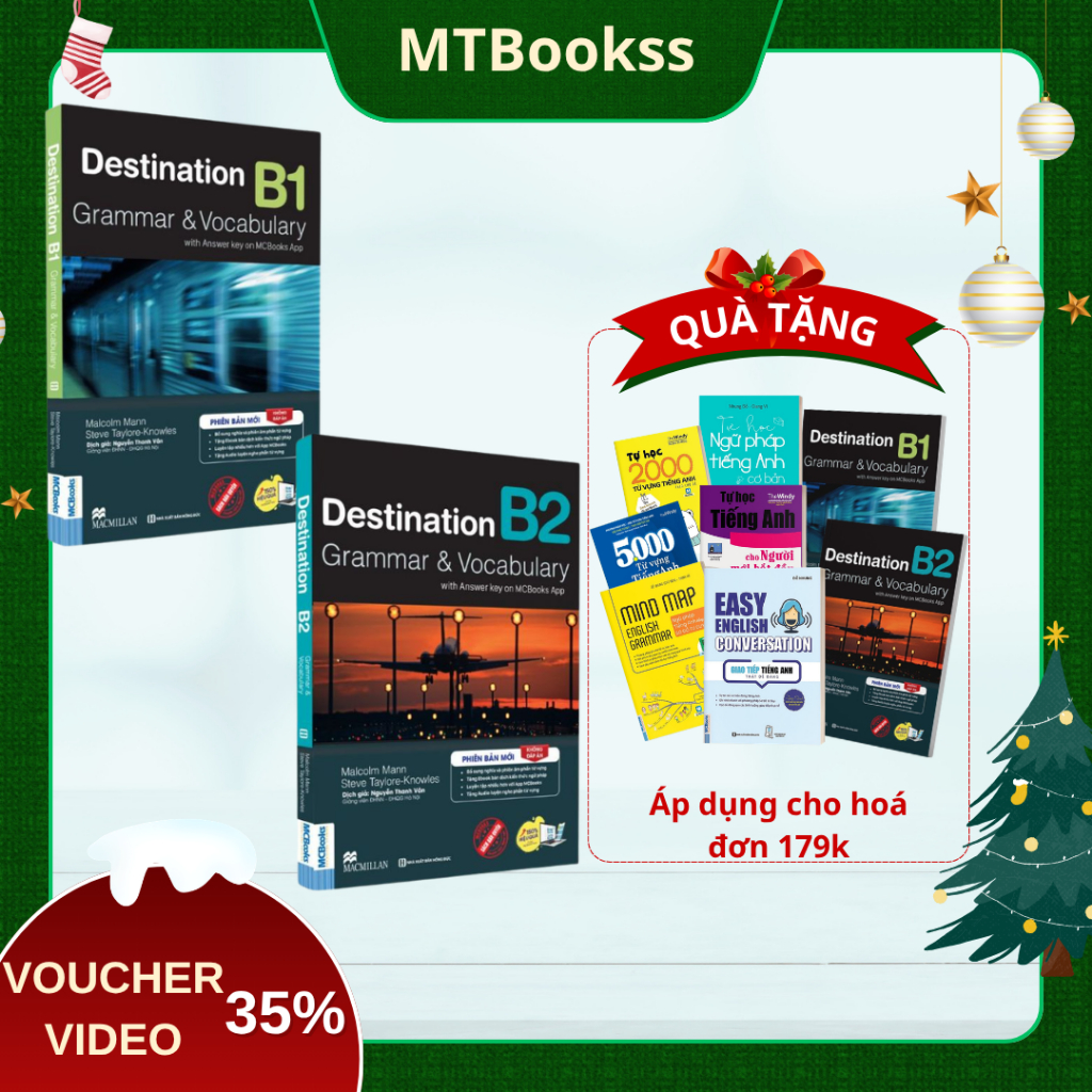 Combo Sách - Destination B1 & B2 Grammar and Vocabulary - Phiên bản mới 2024 MCBooks